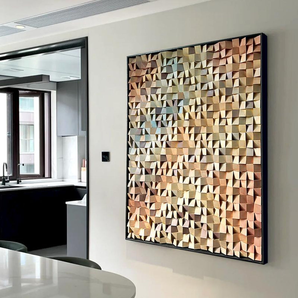 Sacred Love 3D Wood Mosaic Wall Decor