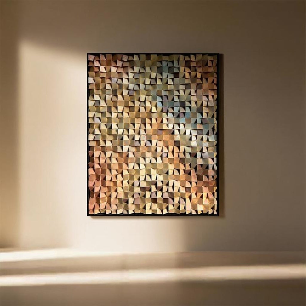 Sacred Love 3D Wood Mosaic Wall Decor
