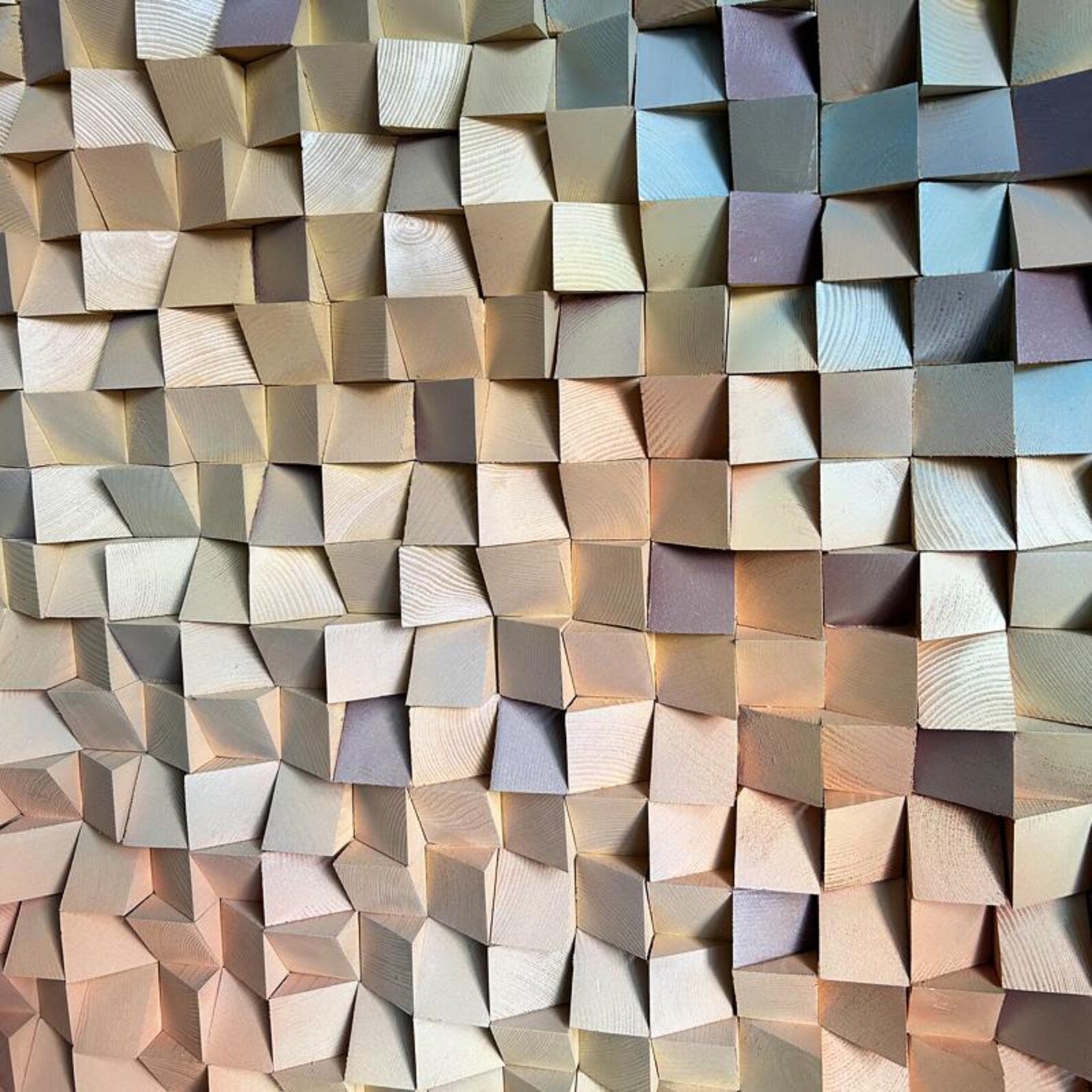 Sacred Love 3D Wood Mosaic Wall Decor