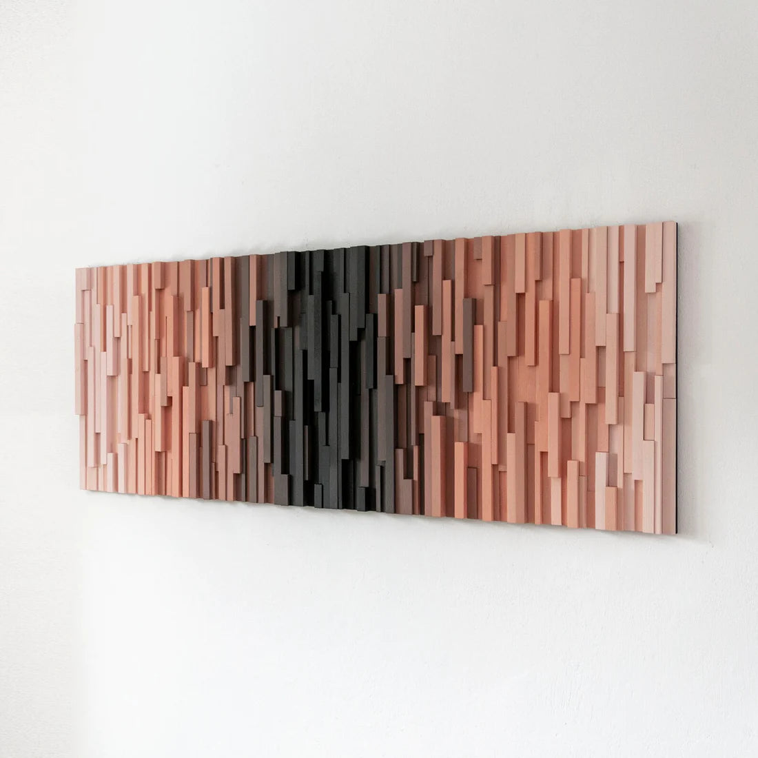 Shades Of Brown Plank Wood Mosaic Wall Decor