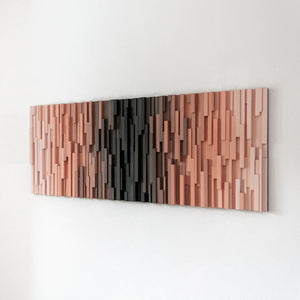 Shades Of Brown Wood Mosaic Wall Decor