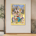 Shiv Parvati Crystal Painting With LED