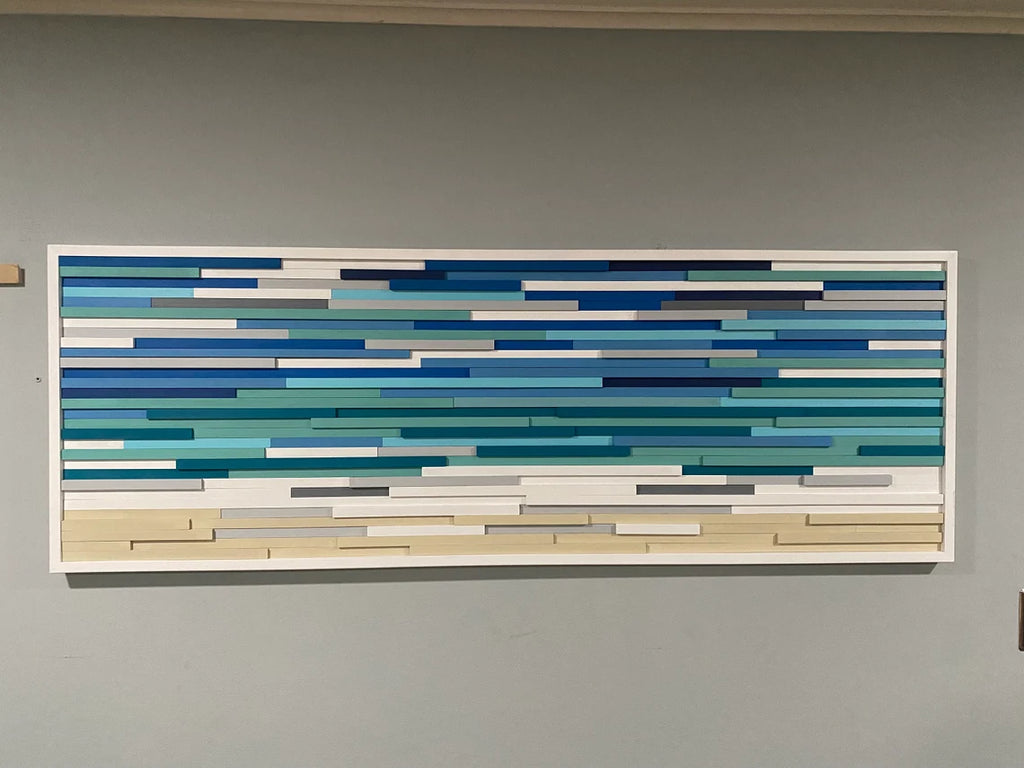 Sky High Wall Art Plank Wood Mosaic Wall Decor