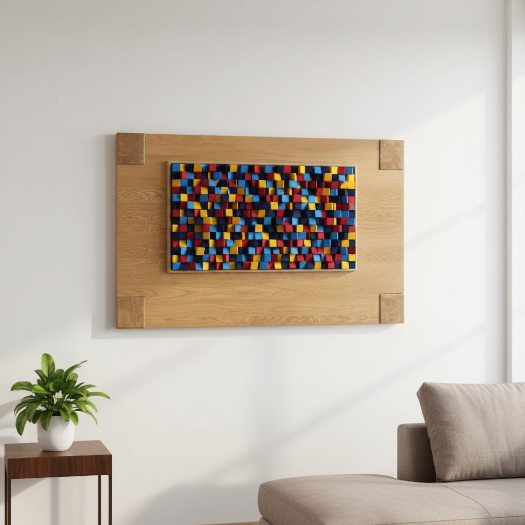 The Sparkling Stars Wood Mosaic Wall Decor