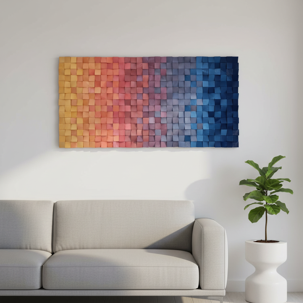 Splendid Yumthang Valley Wood Mosaic Wall Decor