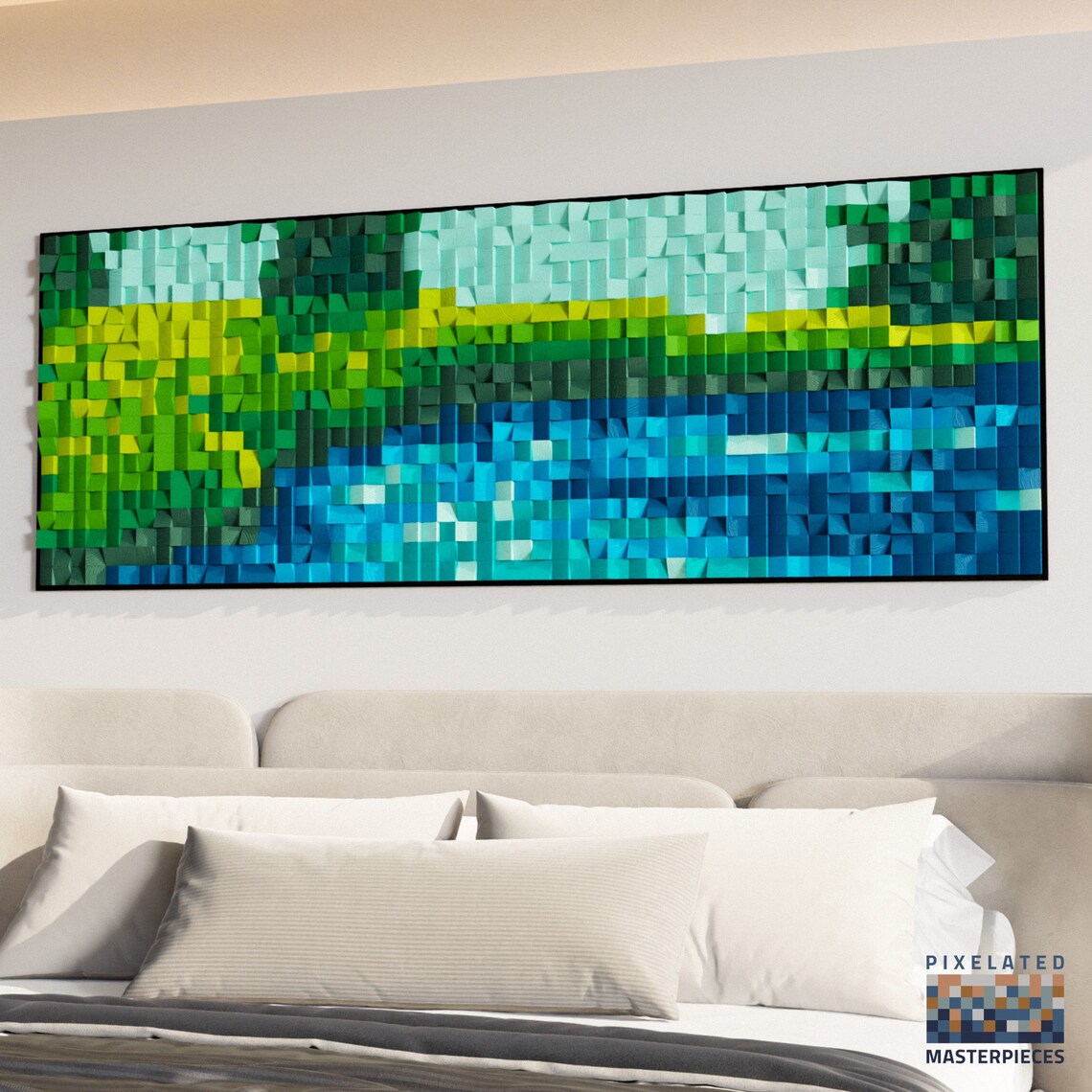 Summer Stream 3D Wood Mosaic Wall Decor