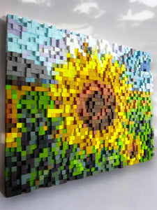 Sunflower Wood Mosaic Wall Decor