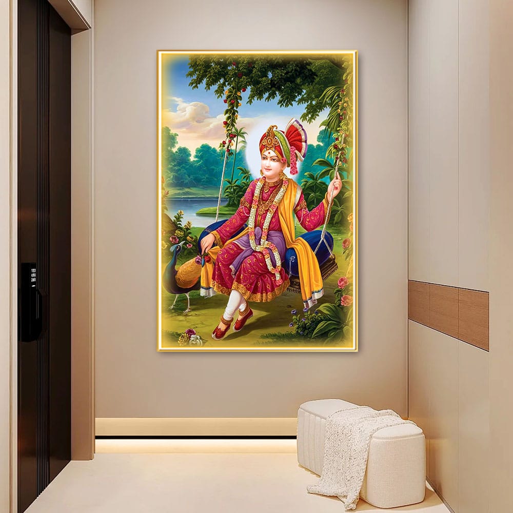 Swami Narayan Crystal Painting With LED