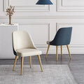Upholstered Dining Room Chair With Golden Leg