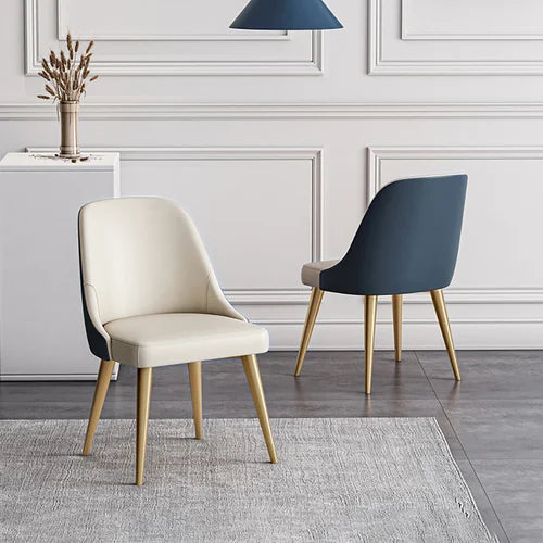 Upholstered Dining Room Chair With Golden Leg