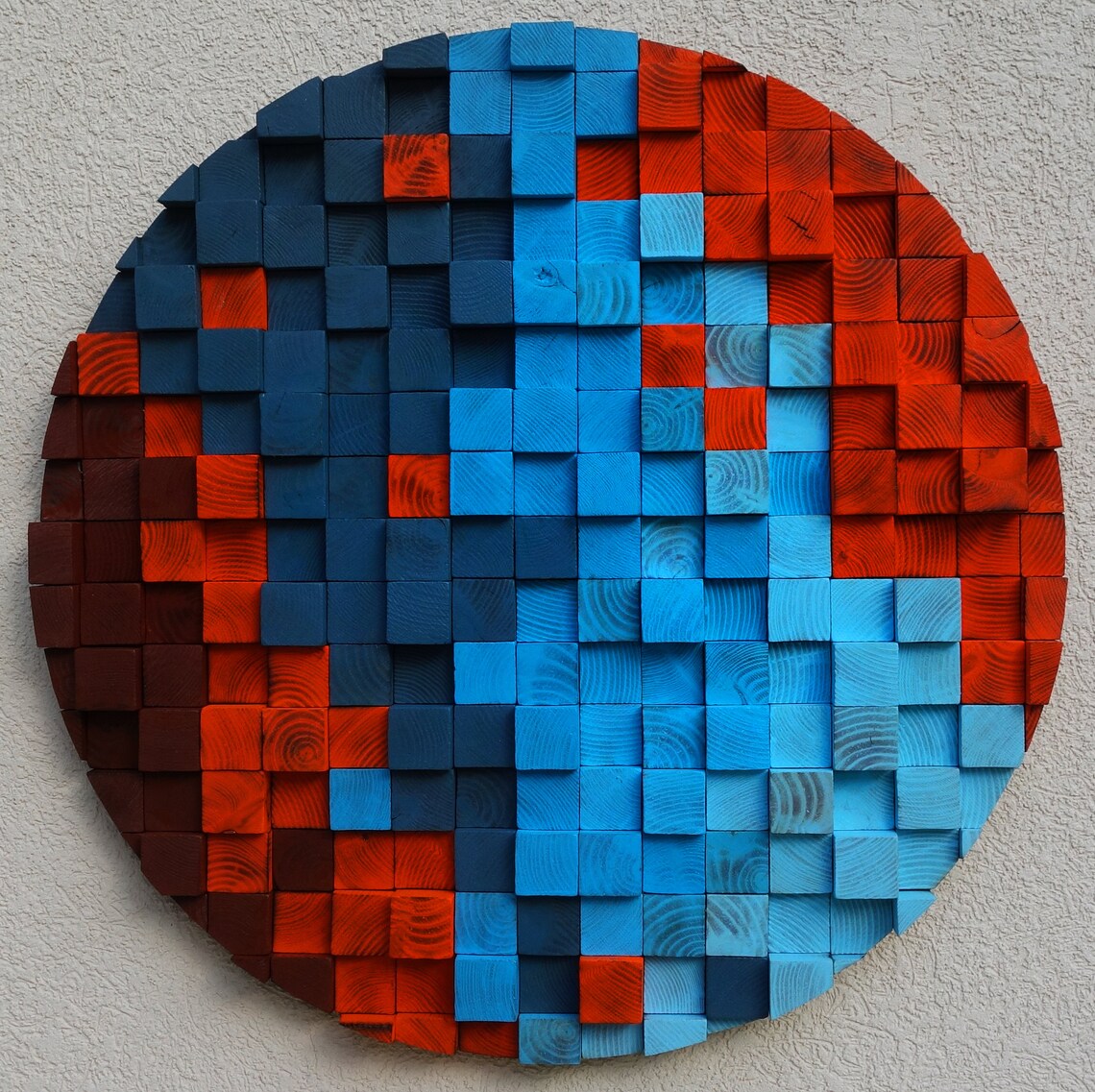 Welcome To Mars Wood Wall Art Wood Mosaic Wall Decor