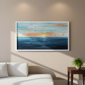 Beautiful Sunrise Plank Wood Mosaic Wall Decor
