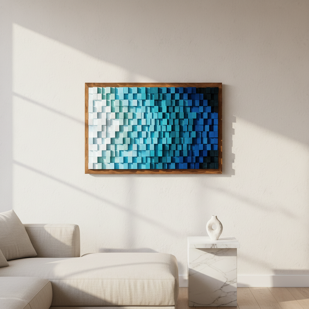 Lake Superior Wood Mosaic Wall Decor
