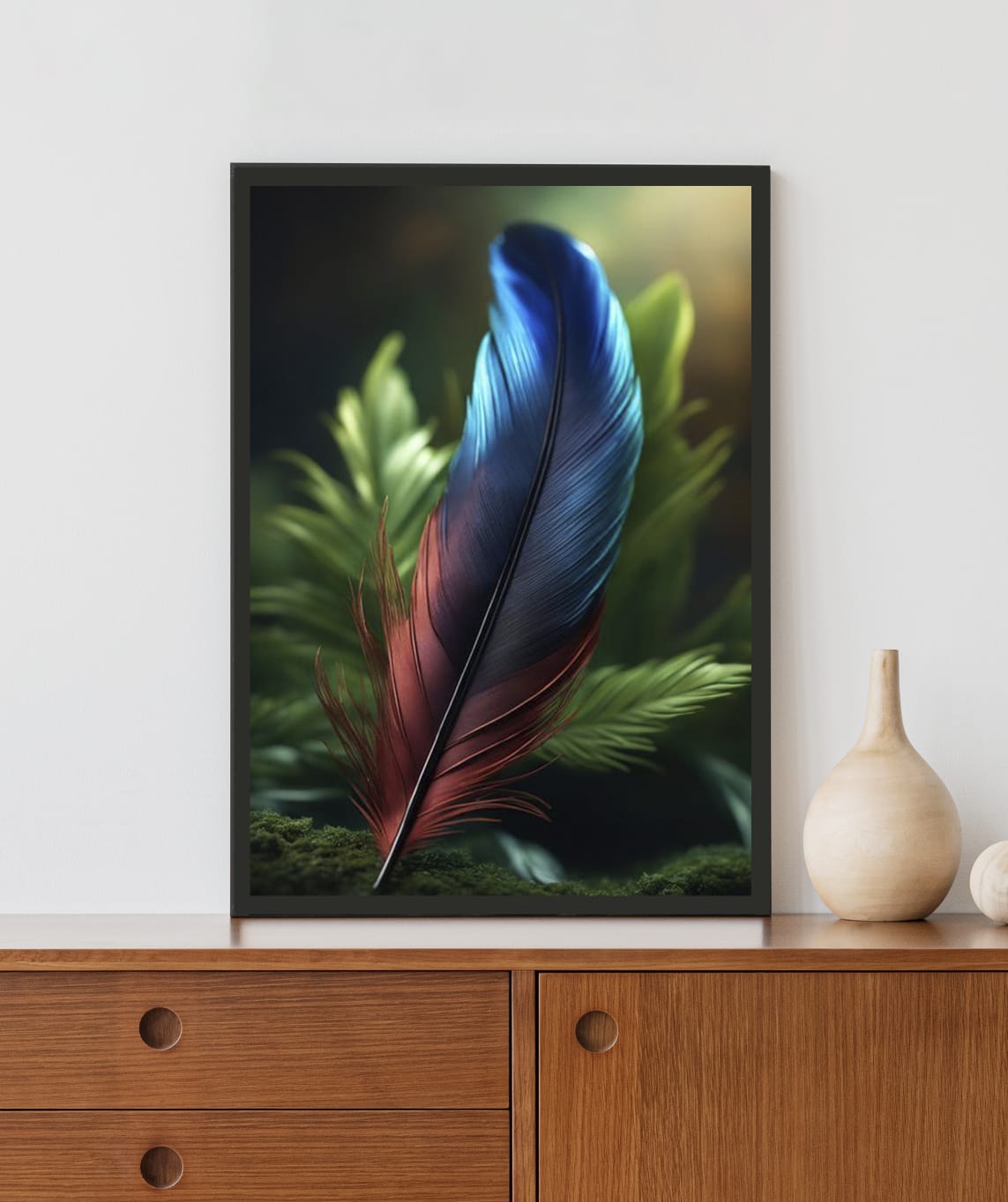 Feather Touch Acrylic LED Light Wall Art