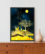 Load image into Gallery viewer, Pleasant Golden Deer Acrylic LED Light Wall Art
