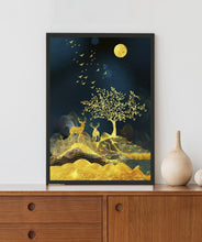 Load image into Gallery viewer, Pleasant Golden Deer Acrylic LED Light Wall Art
