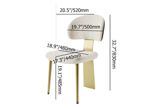 White Upholstered Dining Chair