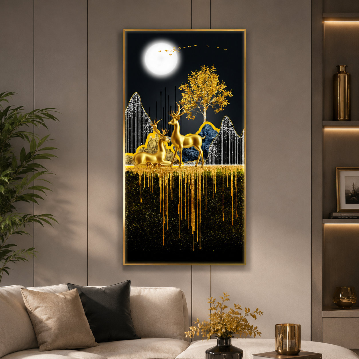 Pure Elegance Crystal Painting With LED