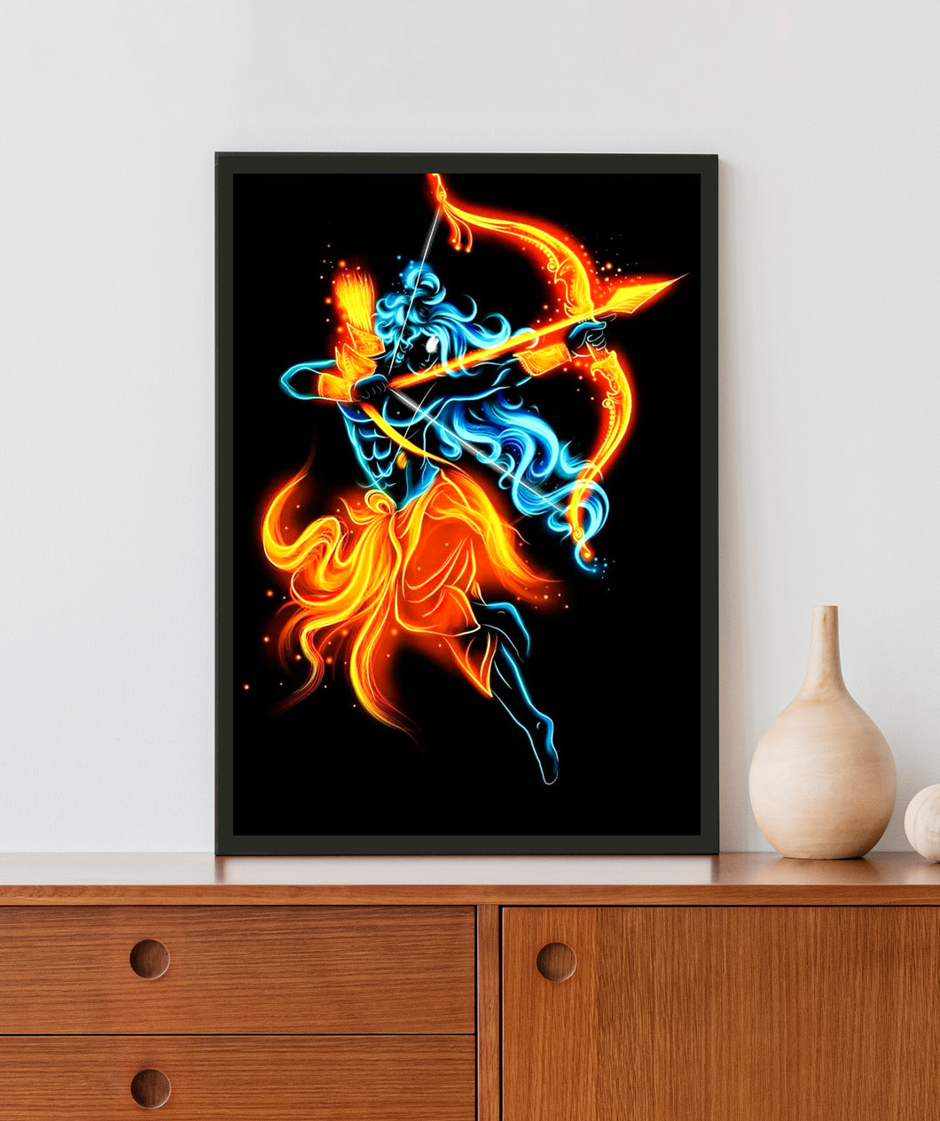 Shree Ram Acrylic LED Light Wall Art