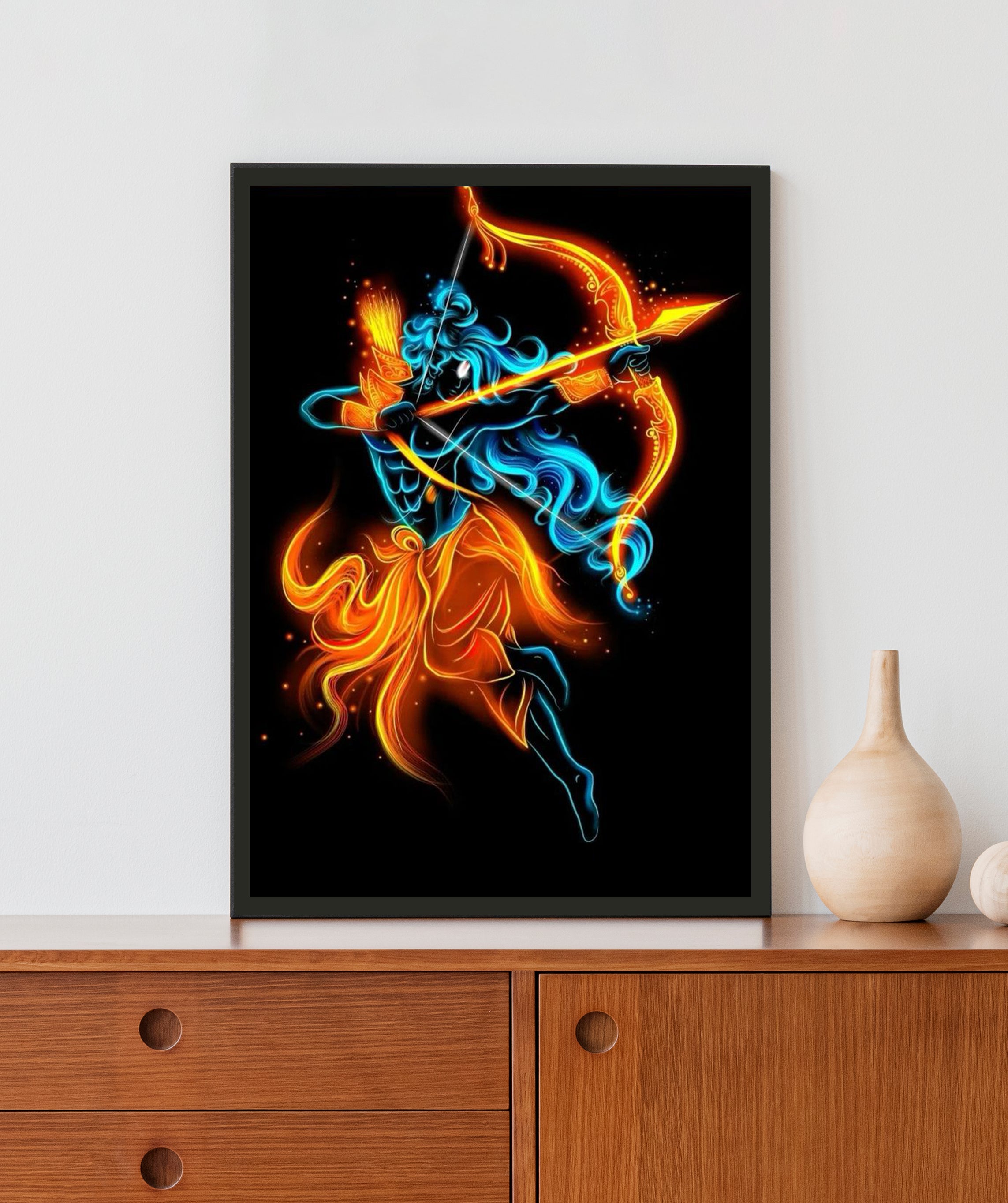 Shree Ram Acrylic LED Light Wall Art