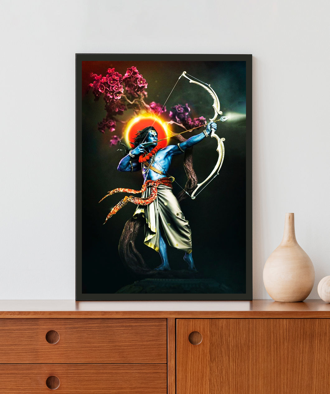 Adipurush Ram Acrylic LED Light Wall Art
