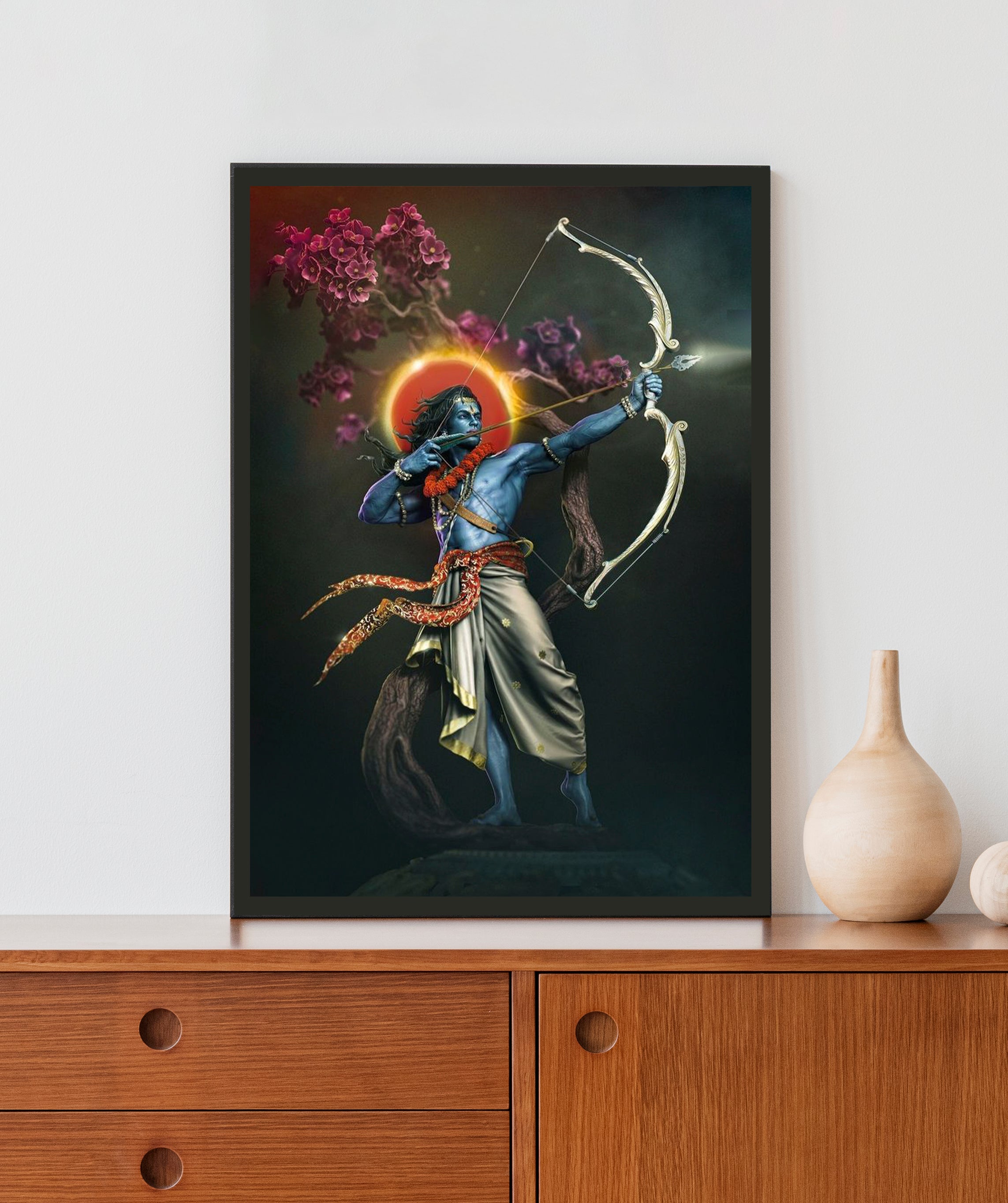 Adipurush Ram Acrylic LED Light Wall Art