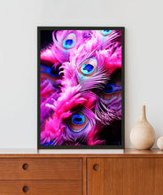 Load image into Gallery viewer, Pinkish Feather Acrylic LED Light Wall Art

