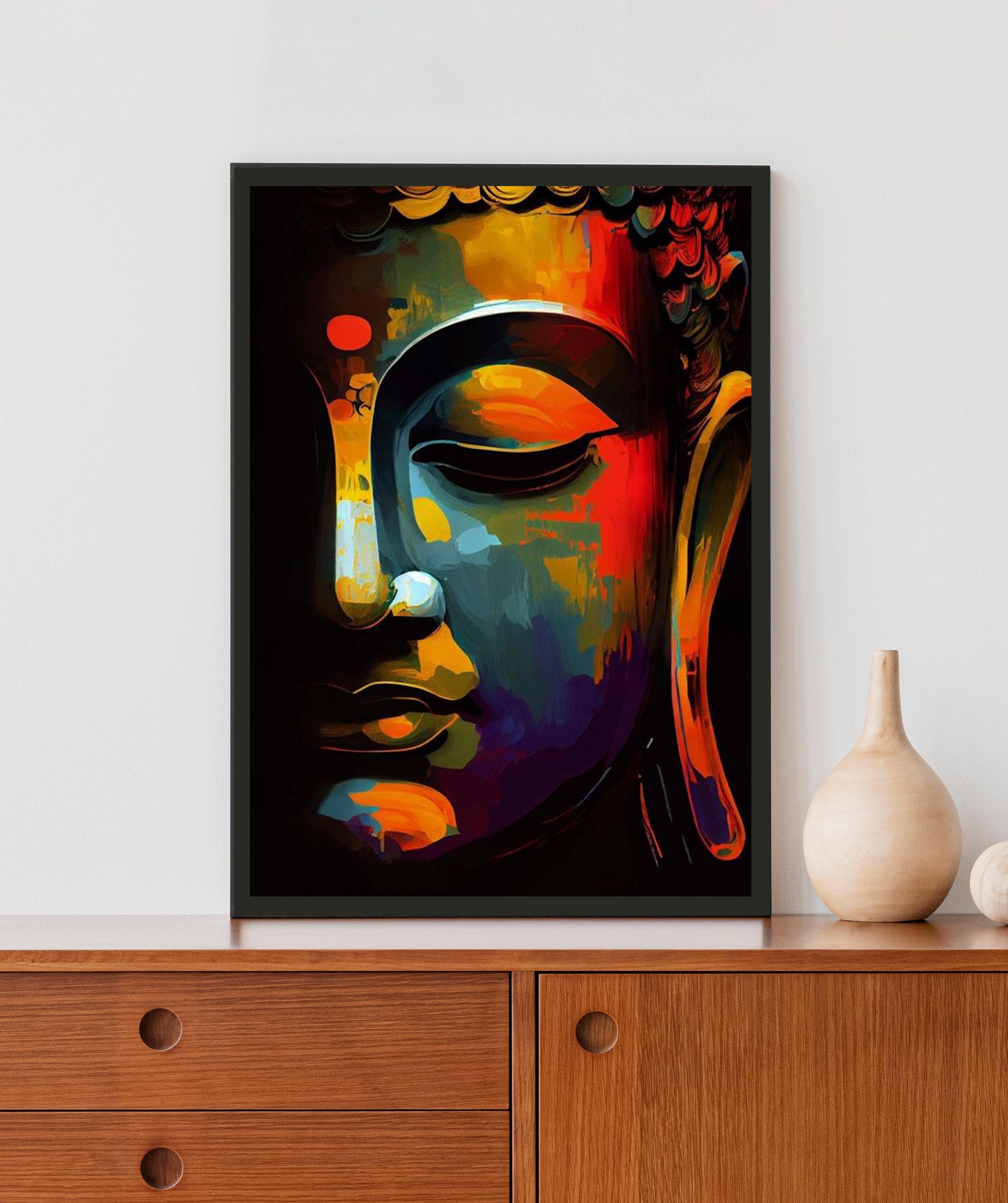 Lord Buddha Acrylic LED Light Wall Art