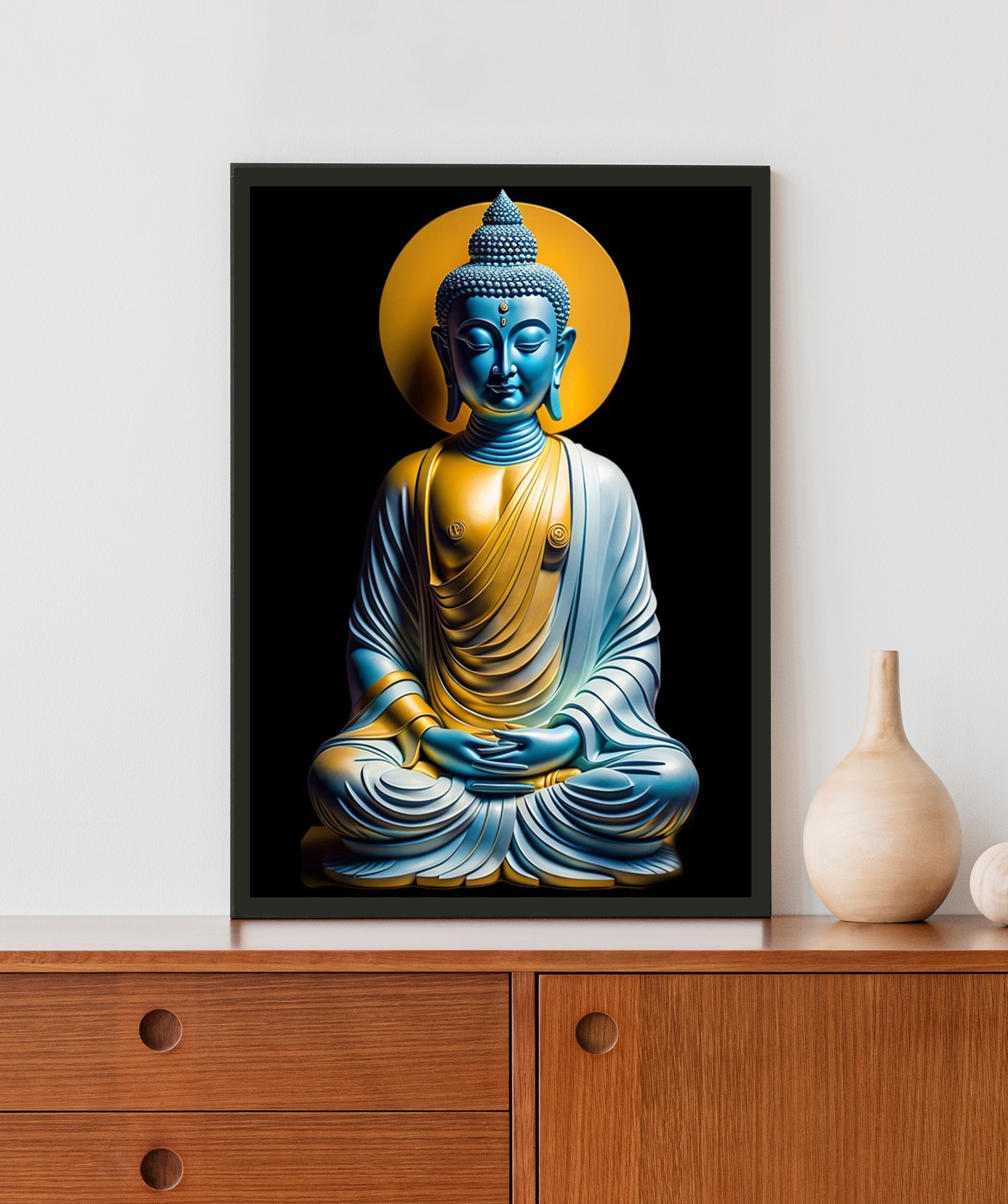 Enso Buddha Acrylic LED Light Wall Art