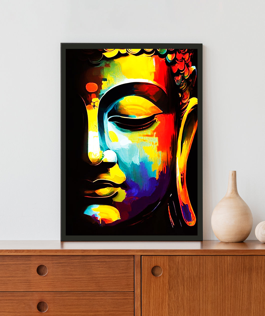Lord Buddha Acrylic LED Light Wall Art
