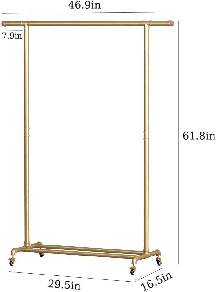 Heavy Duty Metal Clothes Rack With Wheels Modern Entryway Clothing Rack