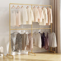 Double Rod Clothes Rack Modern Entryway Clothing Rack