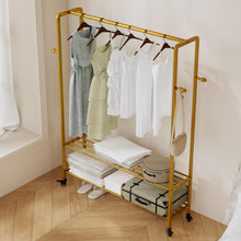 Load image into Gallery viewer, Standing Rolling Clothing Rack Modern Entryway Clothing Rack
