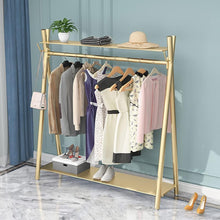 Load image into Gallery viewer, Amazing Golden Modern Entryway Clothing Rack
