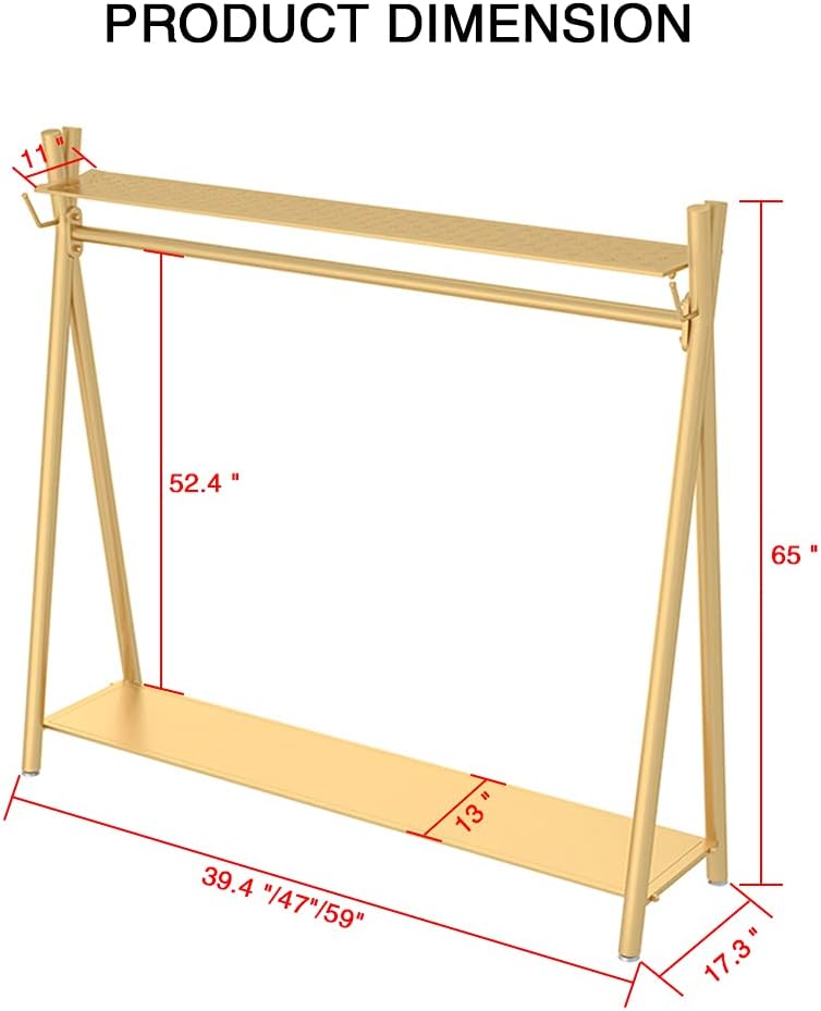 Amazing Golden Modern Entryway Clothing Rack