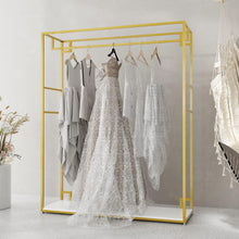 Load image into Gallery viewer, Stylish Golden Plated Modern Entryway Clothing Rack

