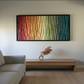 Colorful Wall Art Plank Wood Mosaic Wall Decor