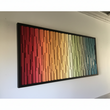Load image into Gallery viewer, Colorful Wall Art Plank Wood Mosaic Wall Decor
