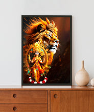 Load image into Gallery viewer, Sherawali Maa Acrylic LED Light Wall Art

