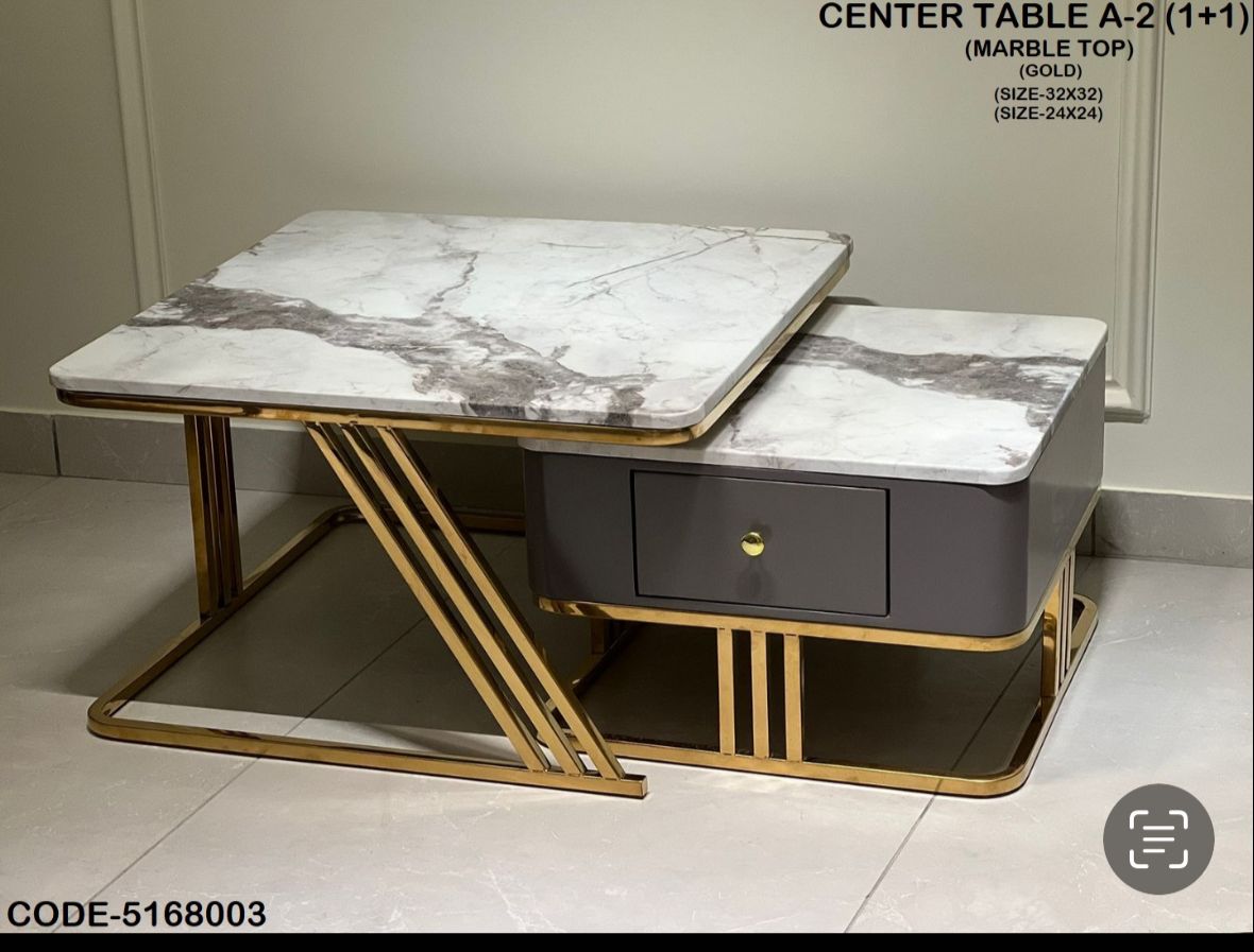 Luxurious Modern Nesting Coffee Tables Set Of 2 With Drawers