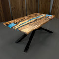 River Mint Epoxy Resin Dining Table