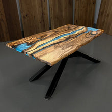 Load image into Gallery viewer, River Mint Epoxy Resin Dining Table
