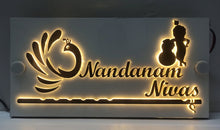 Load image into Gallery viewer, Standing Krishna Personalized Name Plate With Led Light
