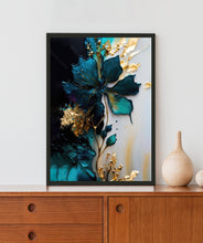 Load image into Gallery viewer, Blue Flower Acrylic LED Light Wall Art
