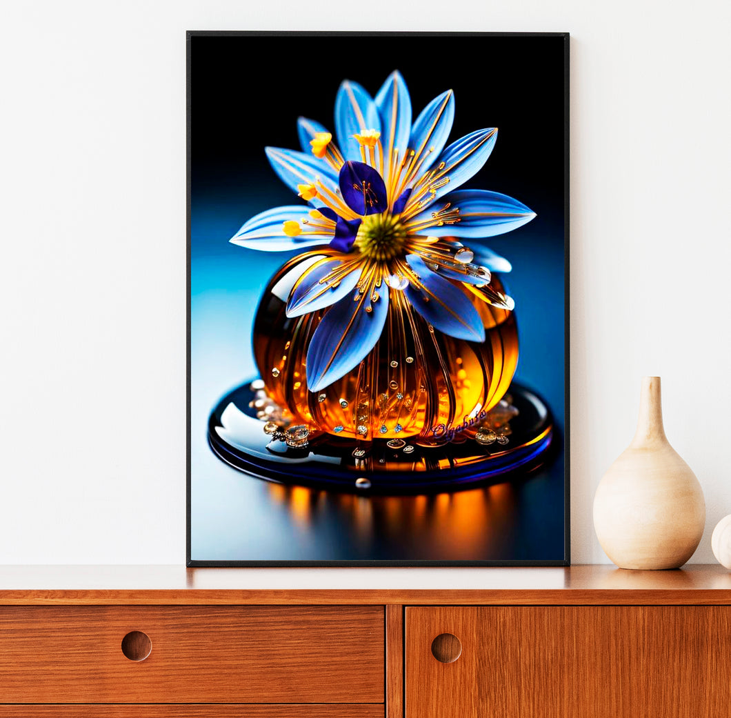 Sparkling Lotus Acrylic LED Light Wall Art