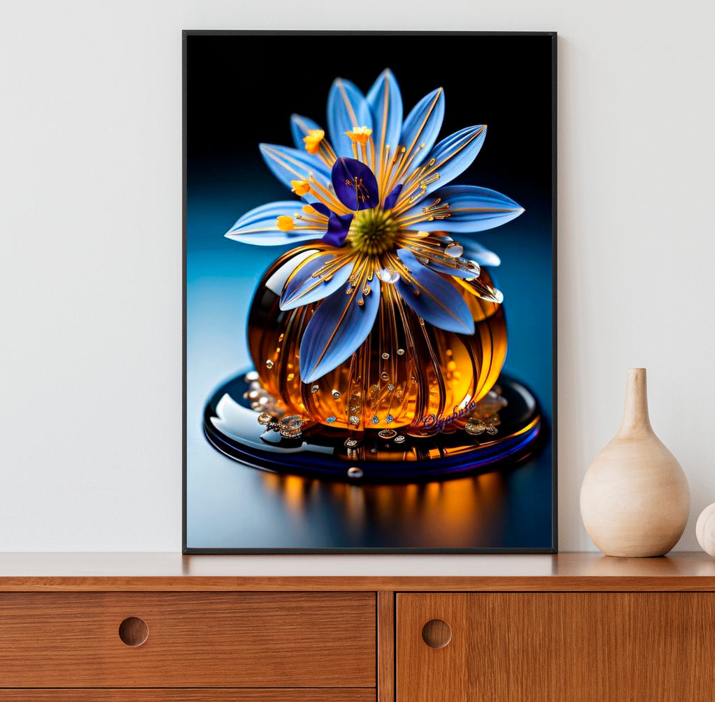 Sparkling Lotus Acrylic LED Light Wall Art