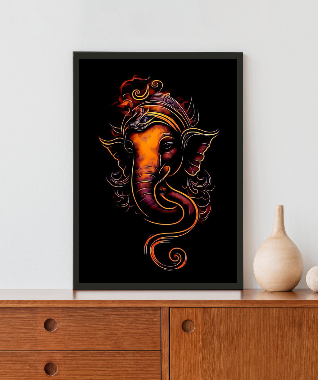 Lord Ganesha Acrylic LED Light Wall Art