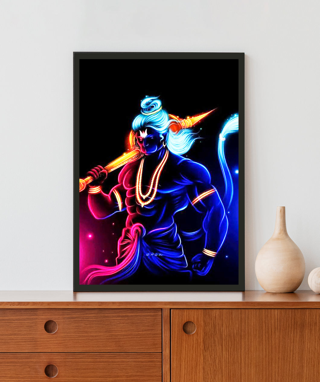 Jai Hanuman Acrylic LED Light Wall Art