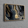 Majestic Black Abstract Resin Wall Art Painting