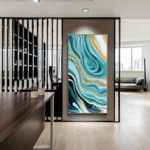 Lake View Abstract Resin Wall Art Painting